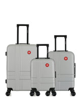 3er-Pack – Mittelgroßer Koffer, Kabinenkoffer und Kabinenkoffer XXS USTER 