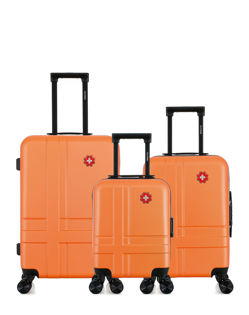 3er-Pack – Mittelgroßer Koffer, Kabinenkoffer und Kabinenkoffer XXS USTER 